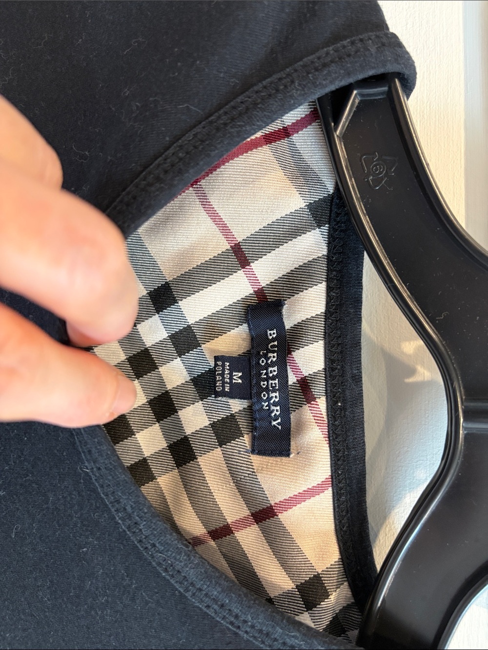 Burberry Black Long Sleeve Top with Iconic Check Elbow Patches - Picture 2 of 4